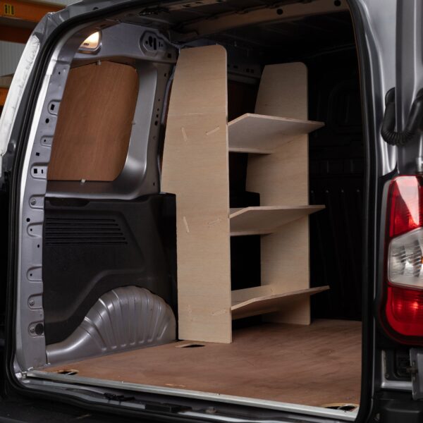 Scaffalatura Volkswagen Caddy L2 2021+ – Lato Guidatore Anteriore — Con Scaffale Porta Attrezzi in Compensato - immagine 4