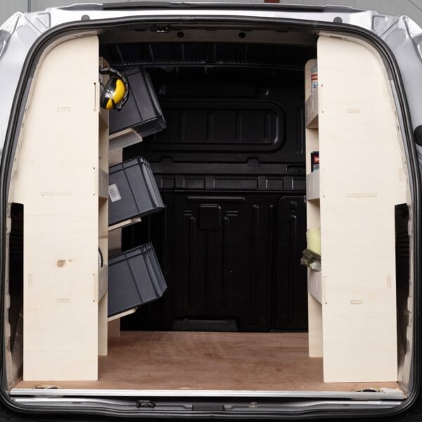Scaffalatura Volkswagen Caddy L1 2021+ – Tripla Unità con Scaffale Porta Attrezzi in Compensato - immagine 5